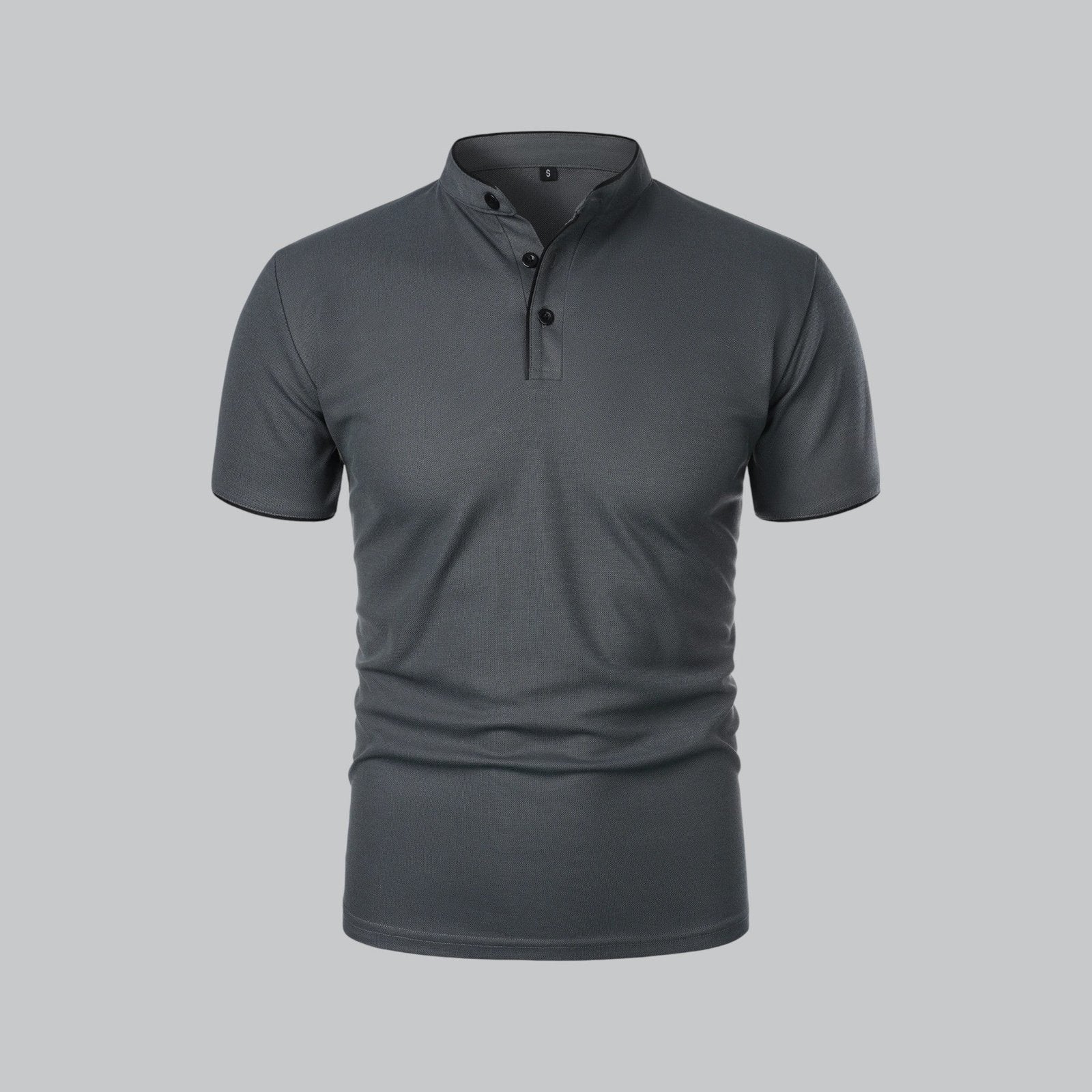 Everett™ | Collarless Cotton Polo Shirt