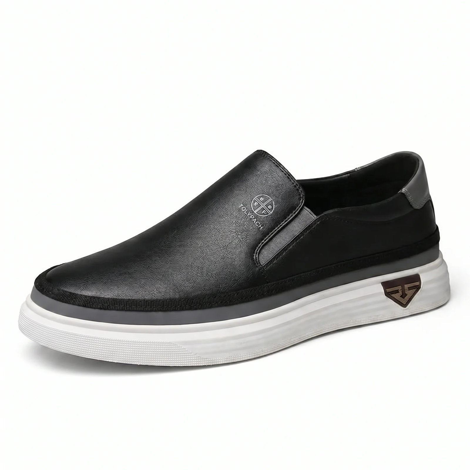 Thomas™ | Slip-On Leather Sneakers with Chunky Sole