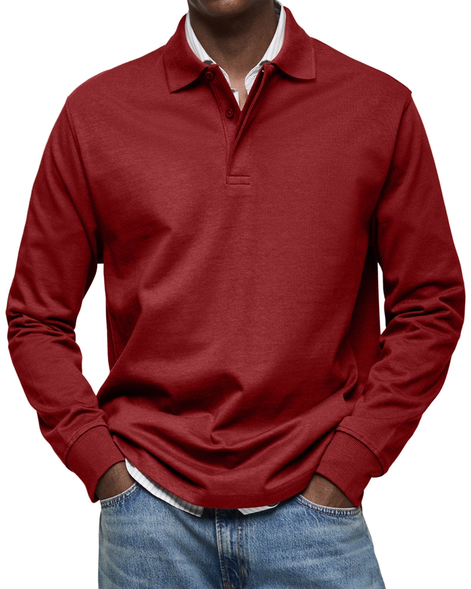 Elliot® | Casual Polo Shirt With Long Sleeves