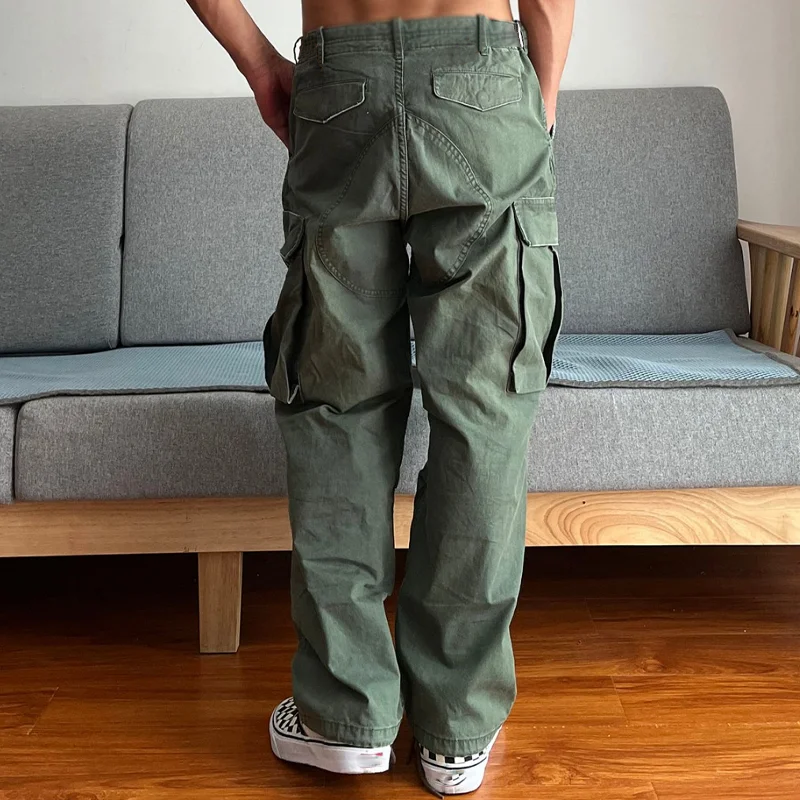 Men's Loose Large Pocket Wear-resistant Cargo Paratrooper Pants