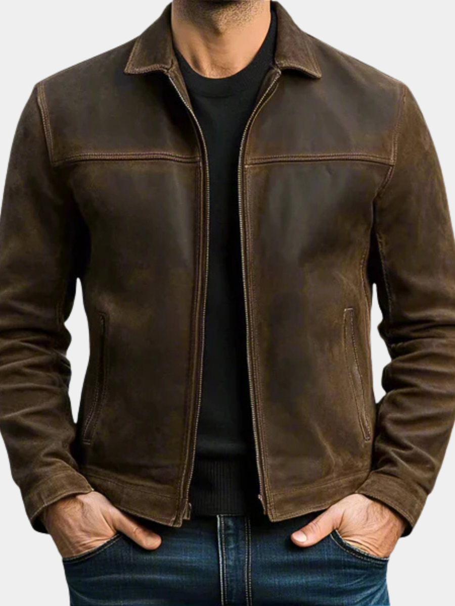 Sidney | Leather jacket with zip