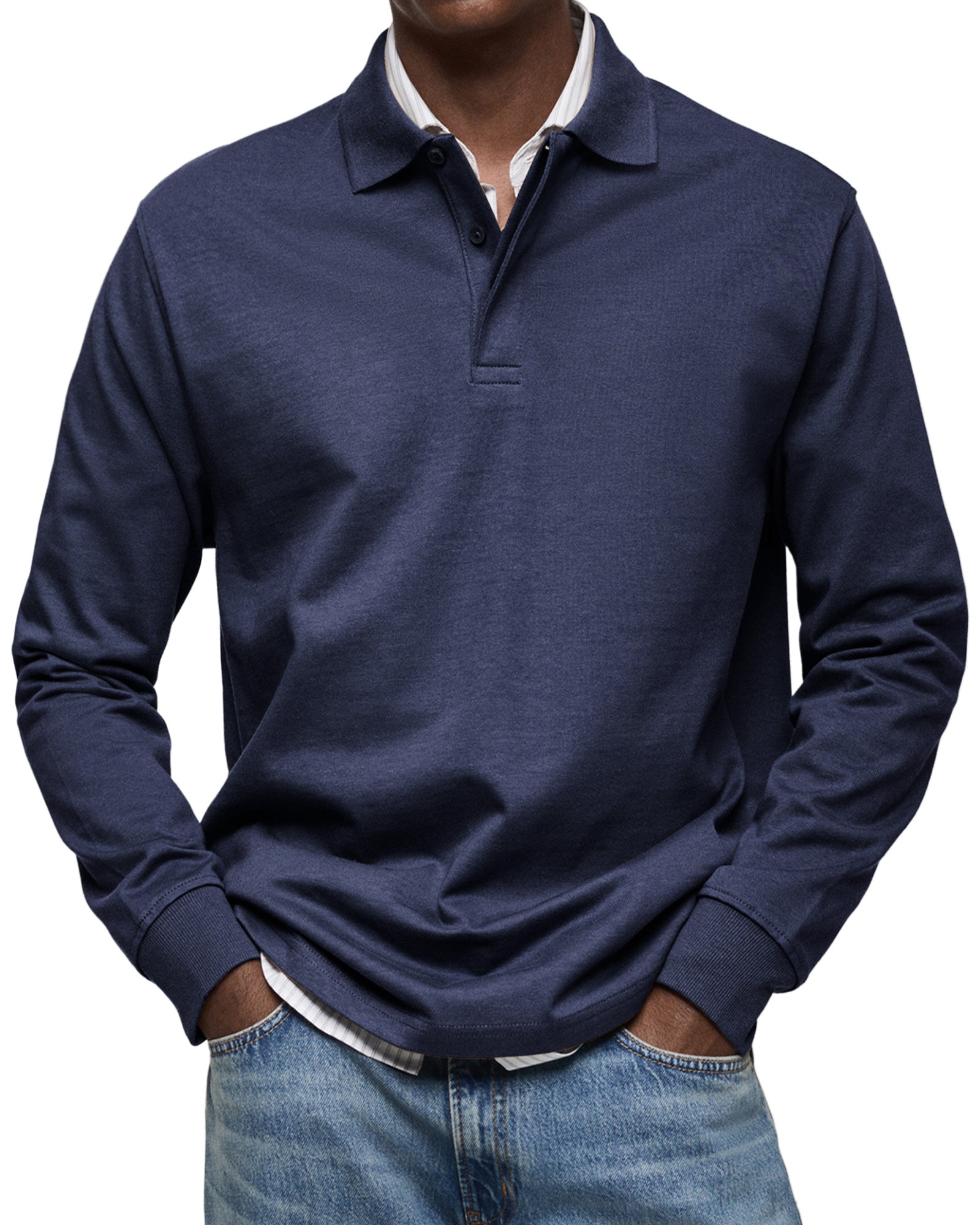 Elliot® | Casual Polo Shirt With Long Sleeves