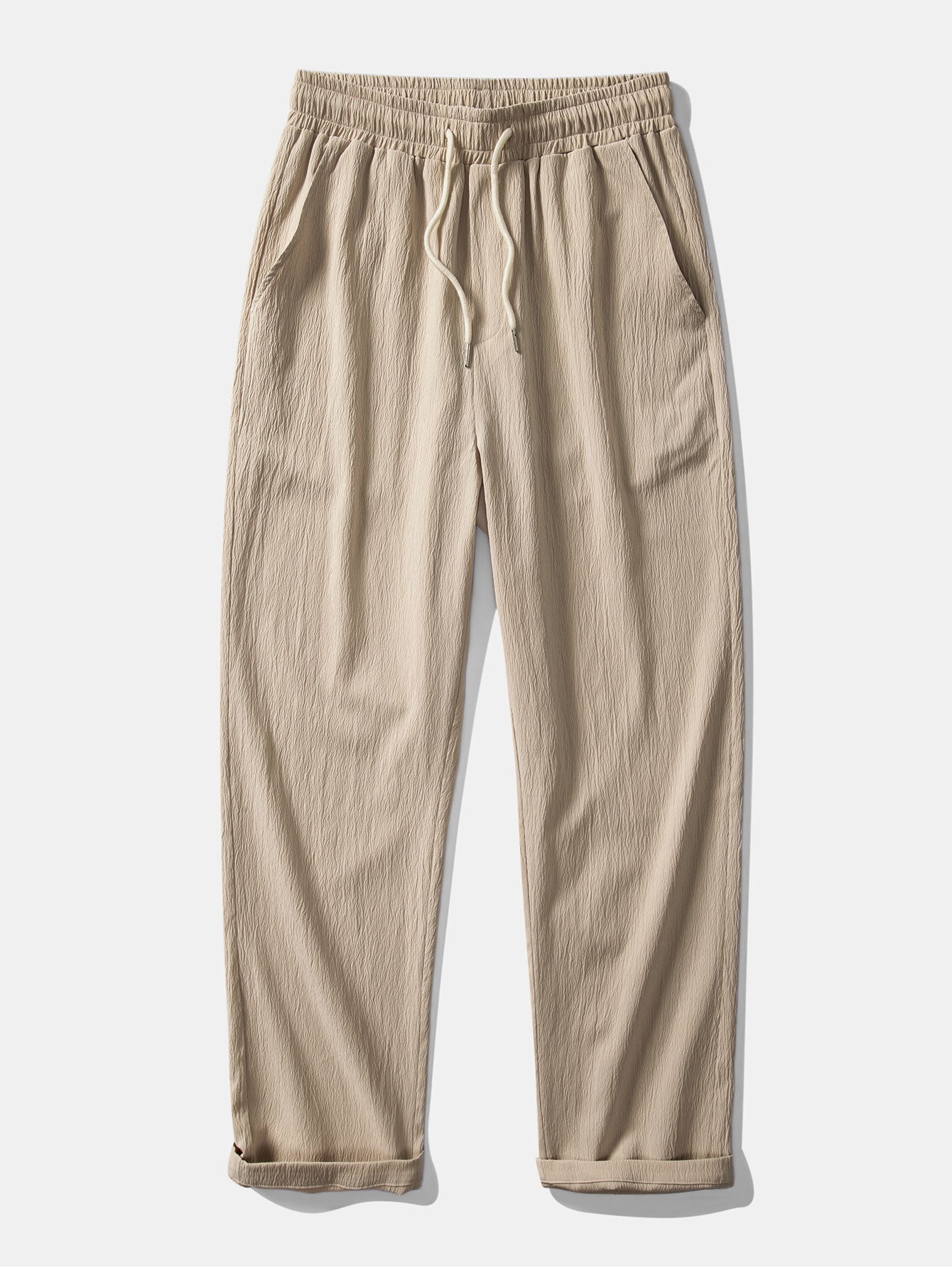 Jeremías® | Linen Rayon Blend Button Up Shirt & Wrinkle Textured Straight Leg Pants