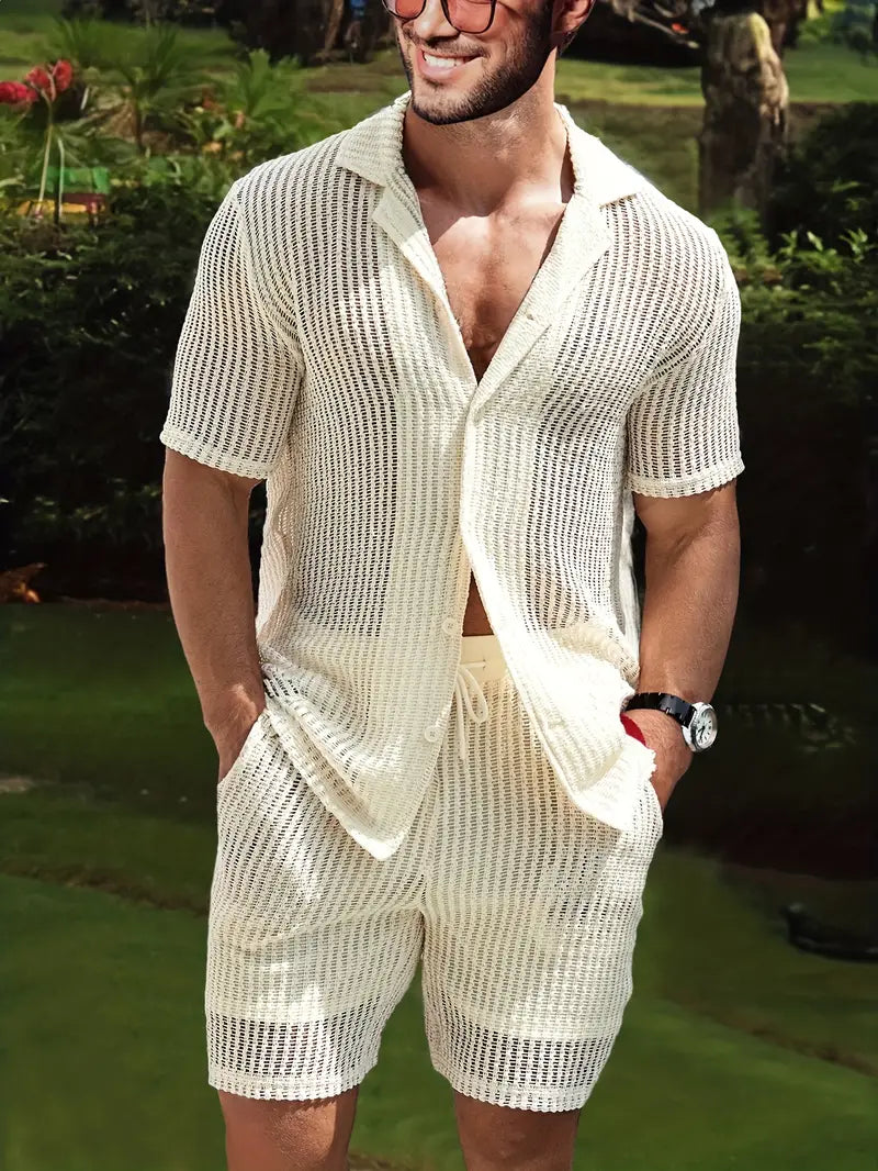 Gilbert® | Casual Short Sleeve T-Shirt + Drawstring Shorts For Men