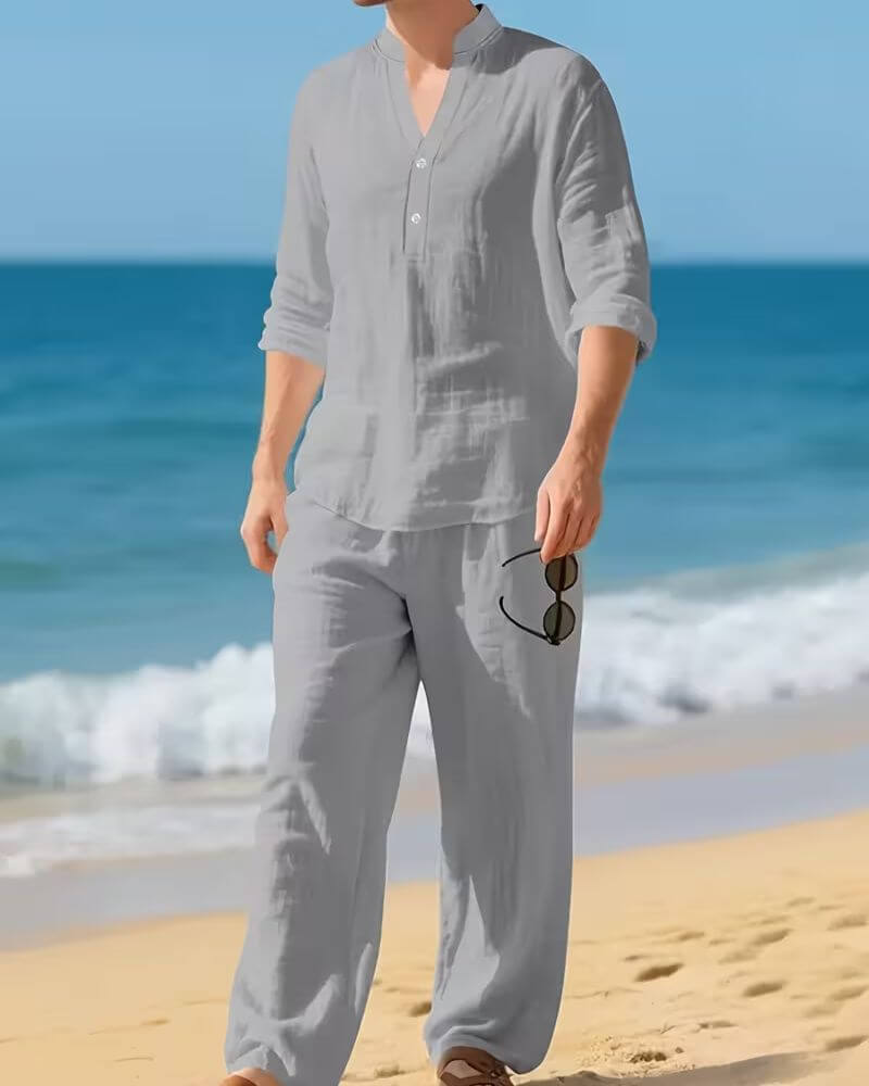 Albert™ | Casual Linen Loose Fit Long Pants Set