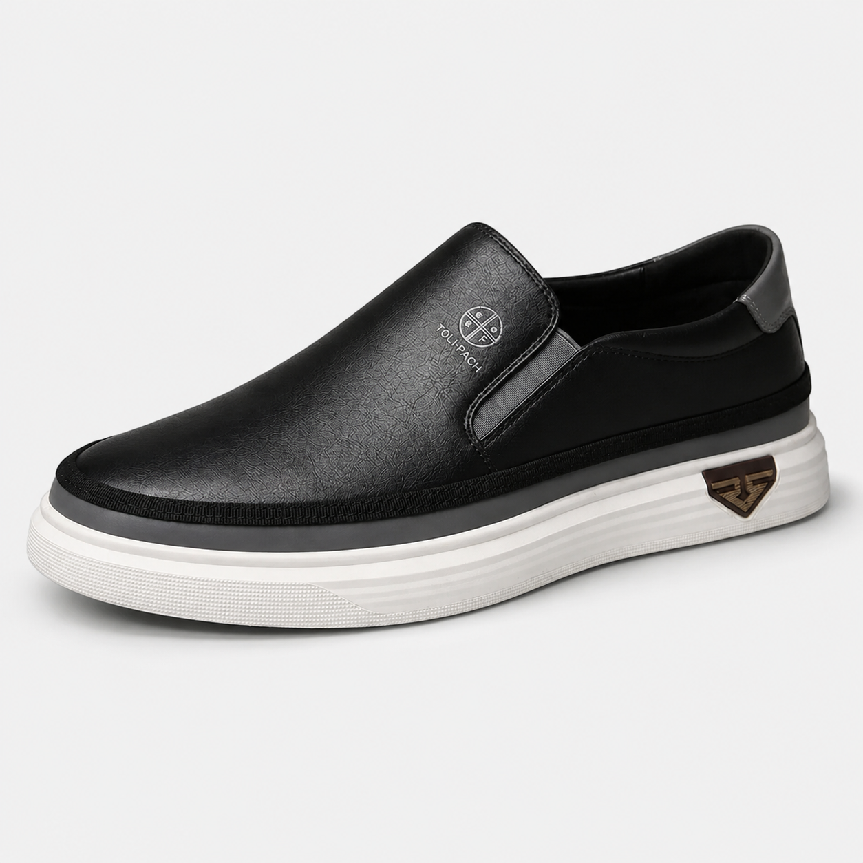 Thomas™ | Slip-On Leather Sneakers with Chunky Sole
