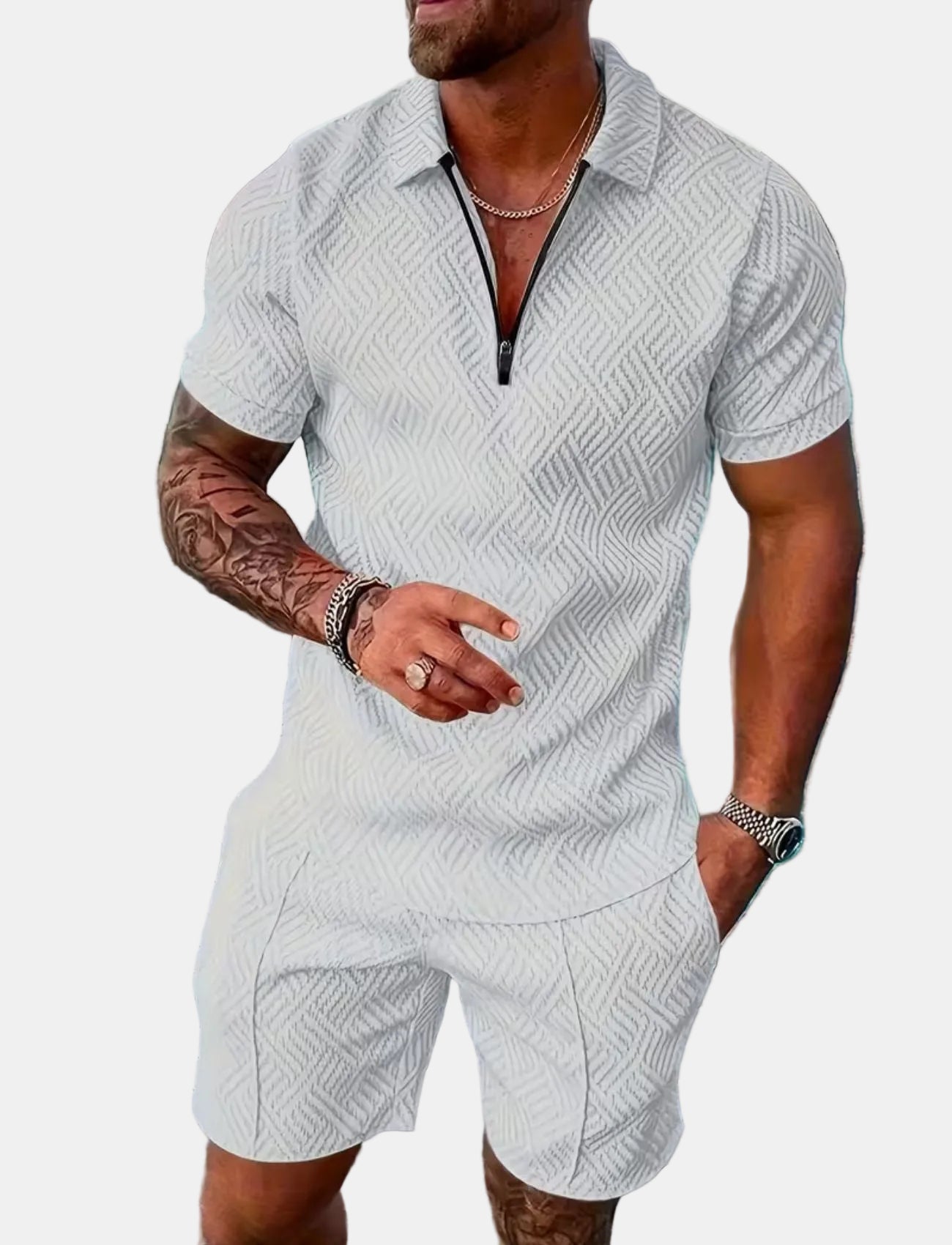 Jovanni™ | Short Sleeve Polo and Shorts Set
