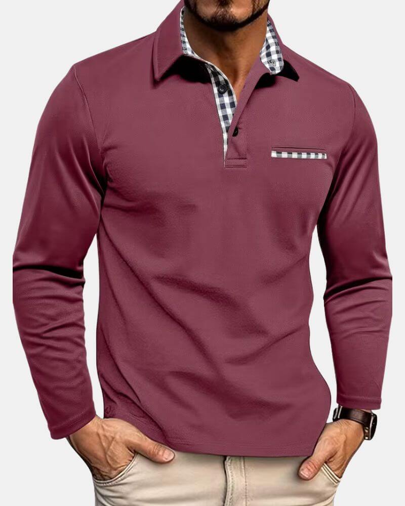 Troy™ | Comfortable Plaid Collar Long Sleeve Shirt