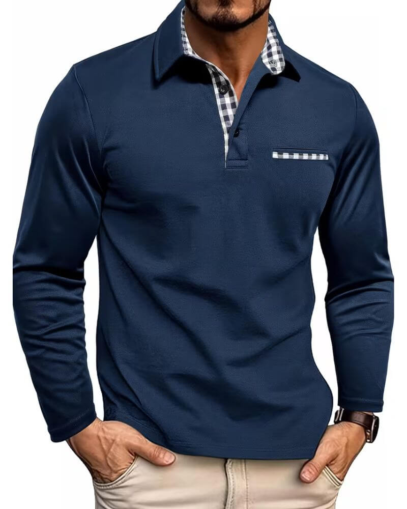 Troy™ | Comfortable Plaid Collar Long Sleeve Shirt