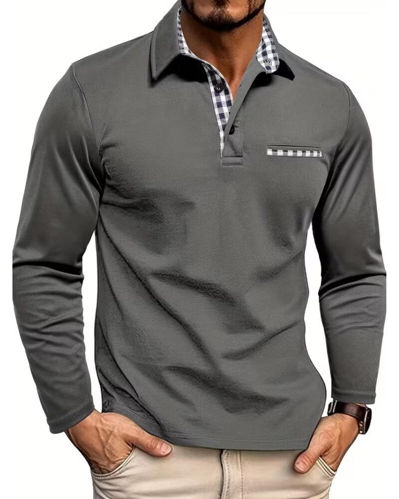 Troy™ | Comfortable Plaid Collar Long Sleeve Shirt