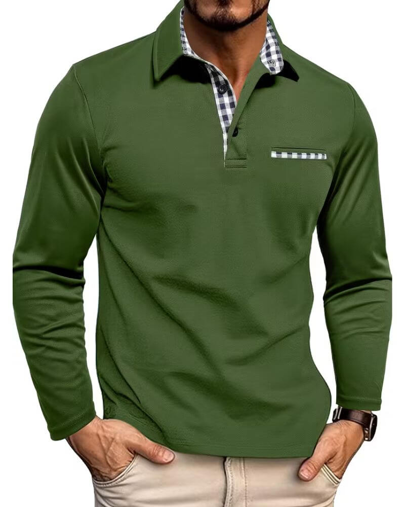 Troy™ | Comfortable Plaid Collar Long Sleeve Shirt