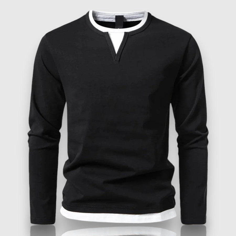 Aarón® | Henley With Long Sleeves