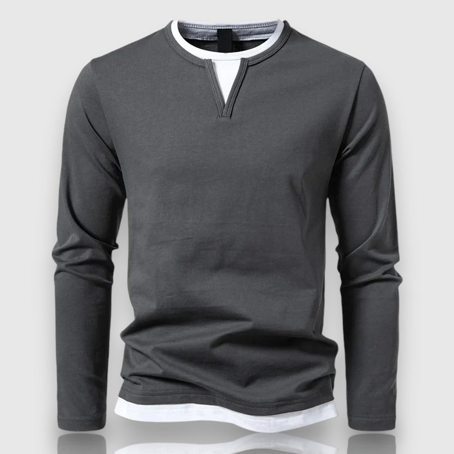 Aarón® | Henley With Long Sleeves