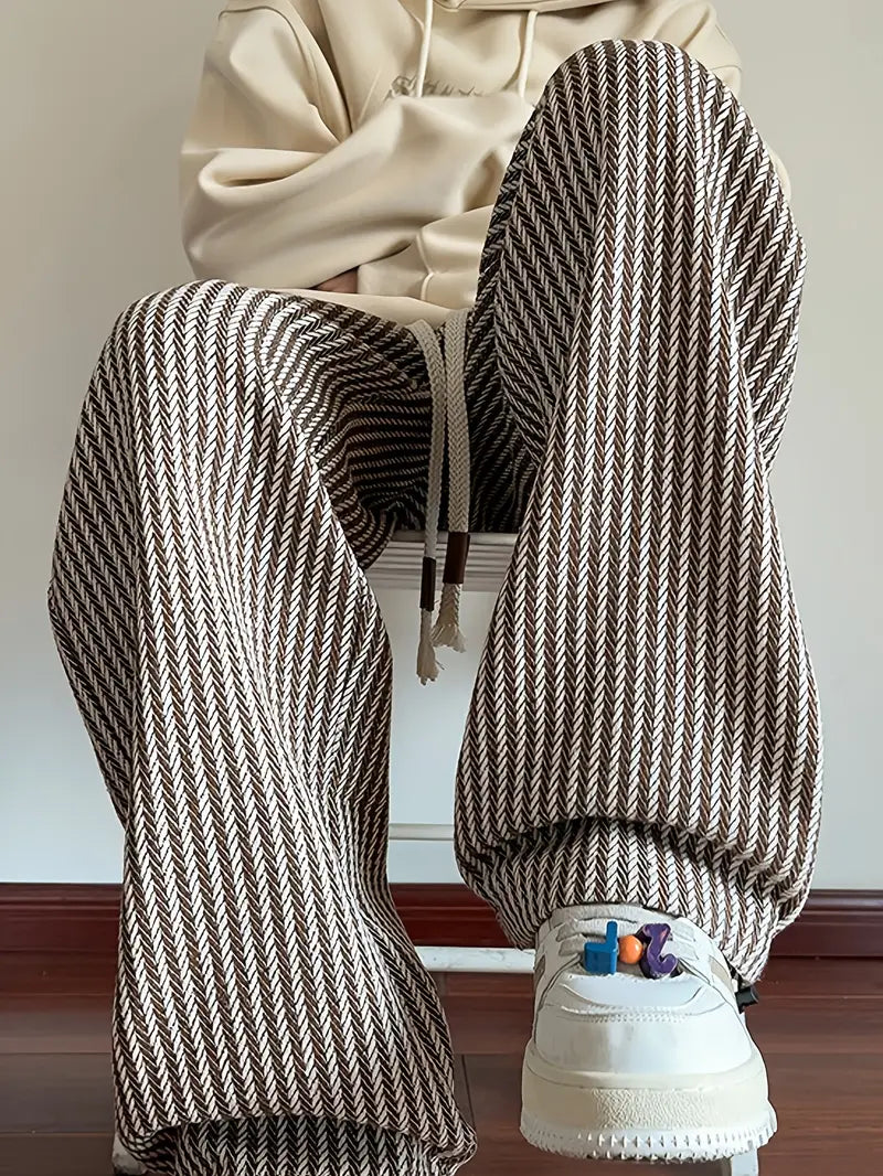 Christopher® | Striped Woven Trousers For Men