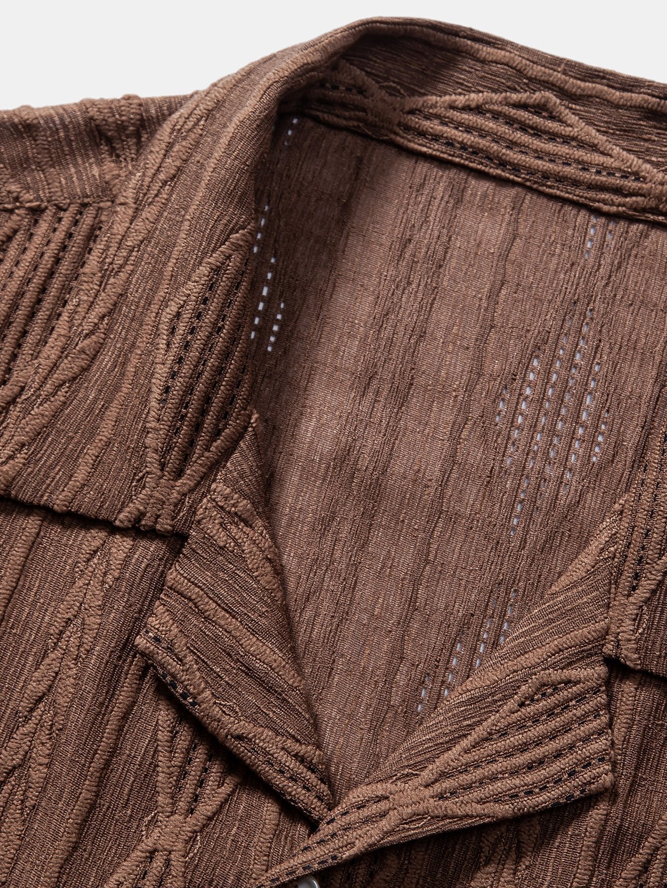 Ademar® | Geometric Jacquard Cuban Shirt & Straight Leg Linen Pants