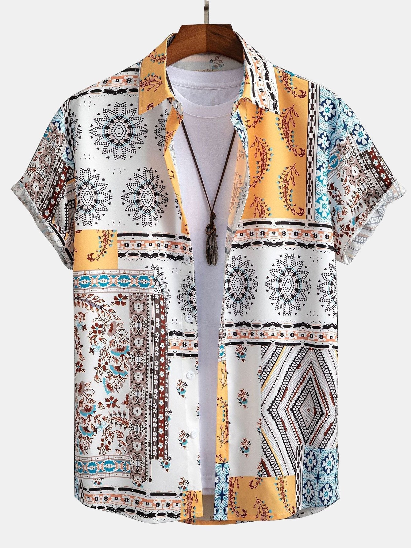 Alarico® | Scarf Print Button Up Shirt