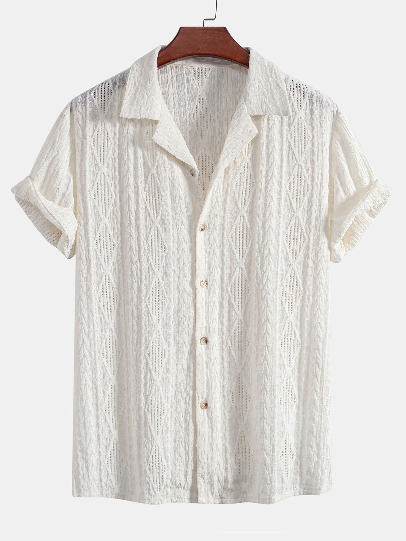 Jovan® | Cuban Geometric Jacquard Shirt