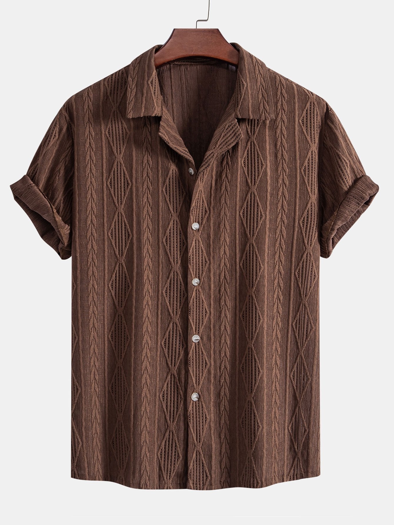 Jovan® | Cuban Geometric Jacquard Shirt