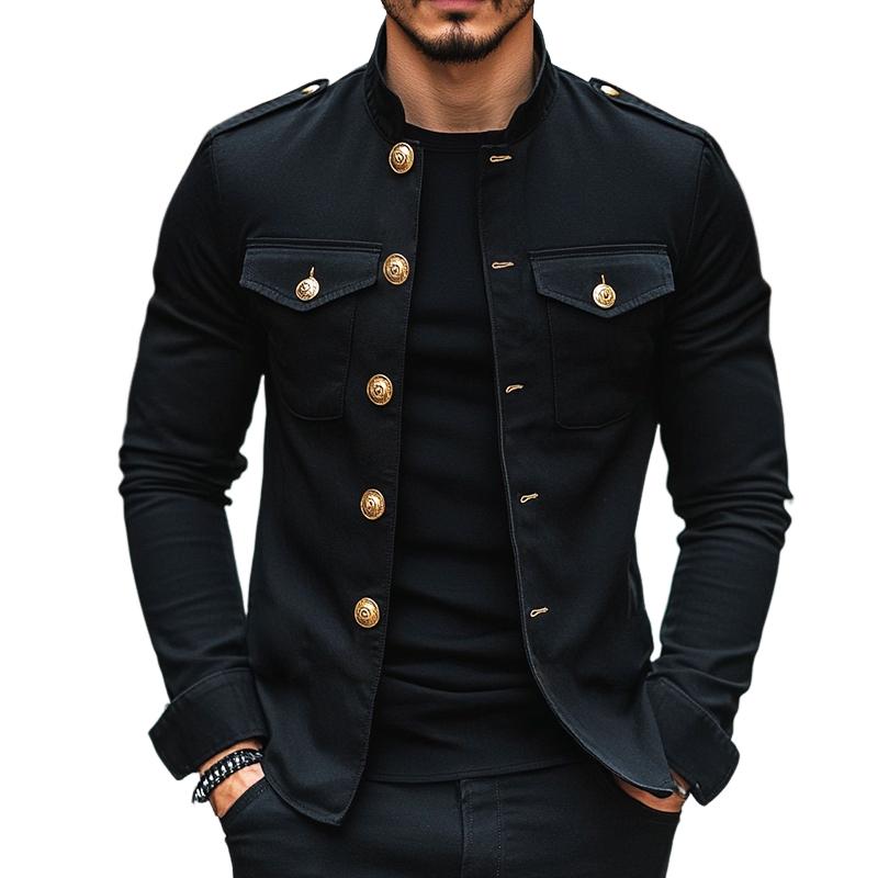 Sterling | Men's Vintage Casual Stand Collar Button Jacket