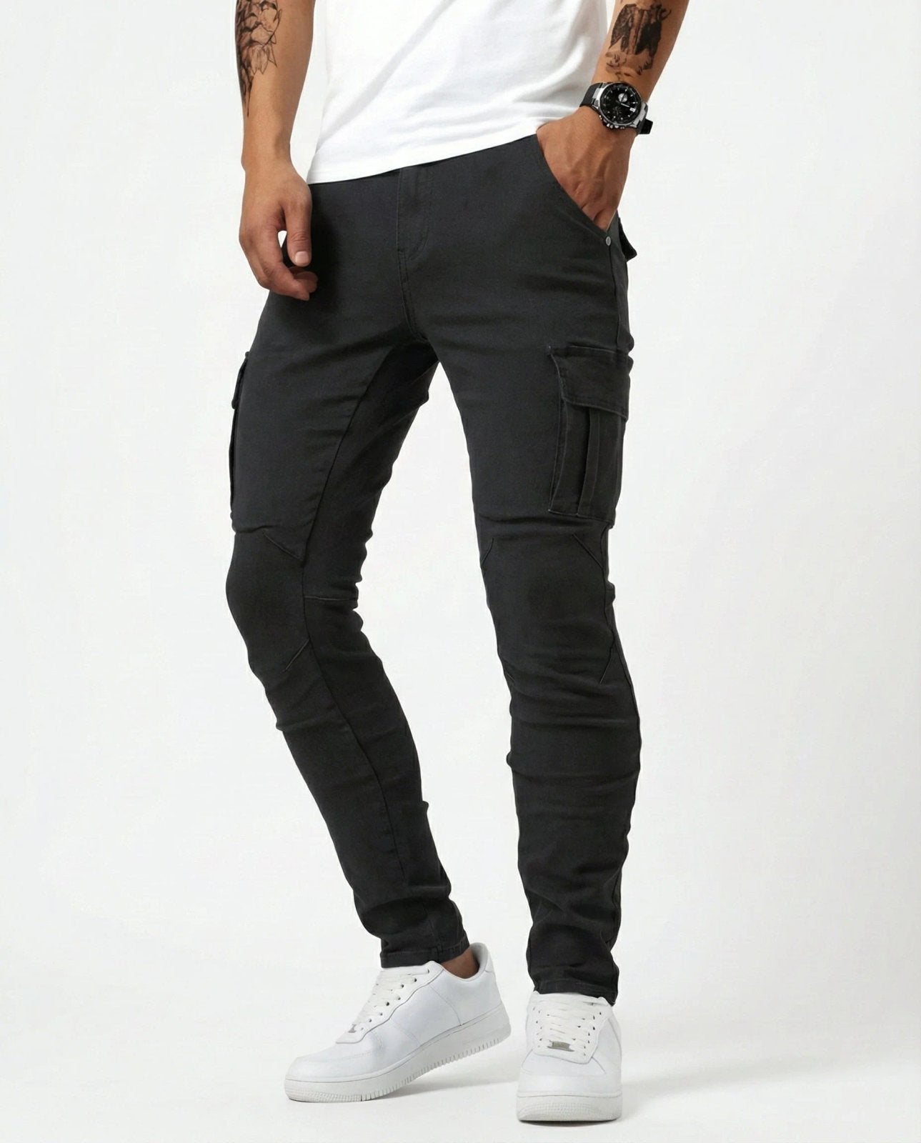 Jonathan™ | Stretch Cotton Cargo Pants with Elastic Waist