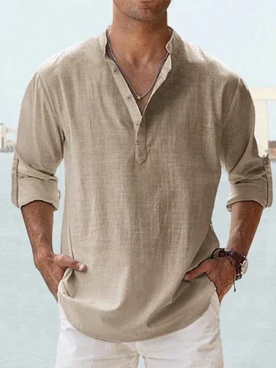 William™ | Breathable Linen Button-Front Shirt