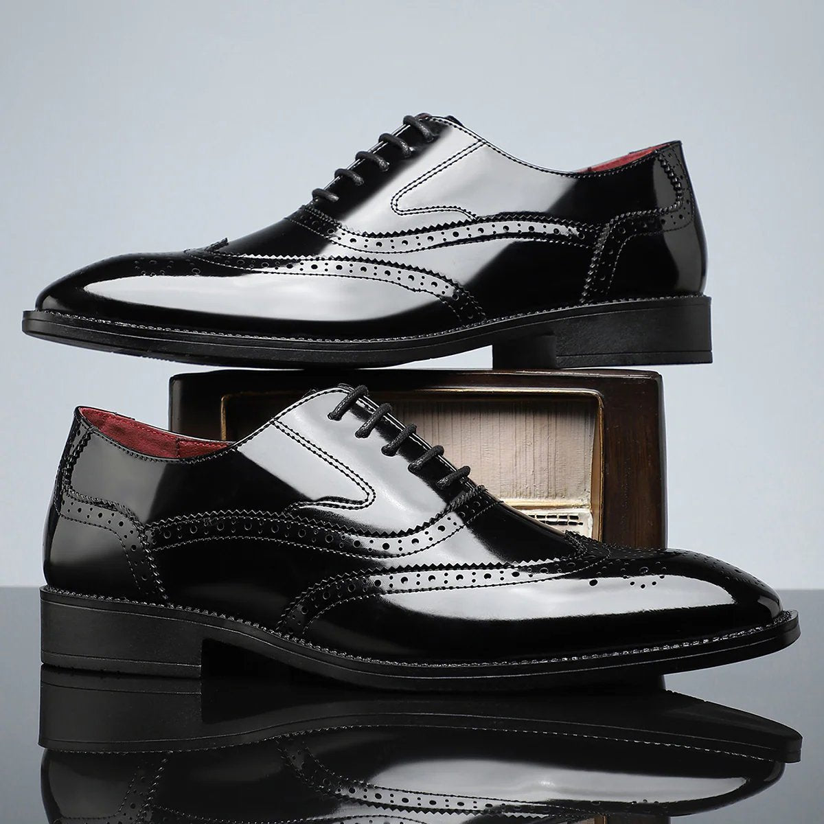 Leo™ | Premium Leather Brogue Oxford Dress Shoes