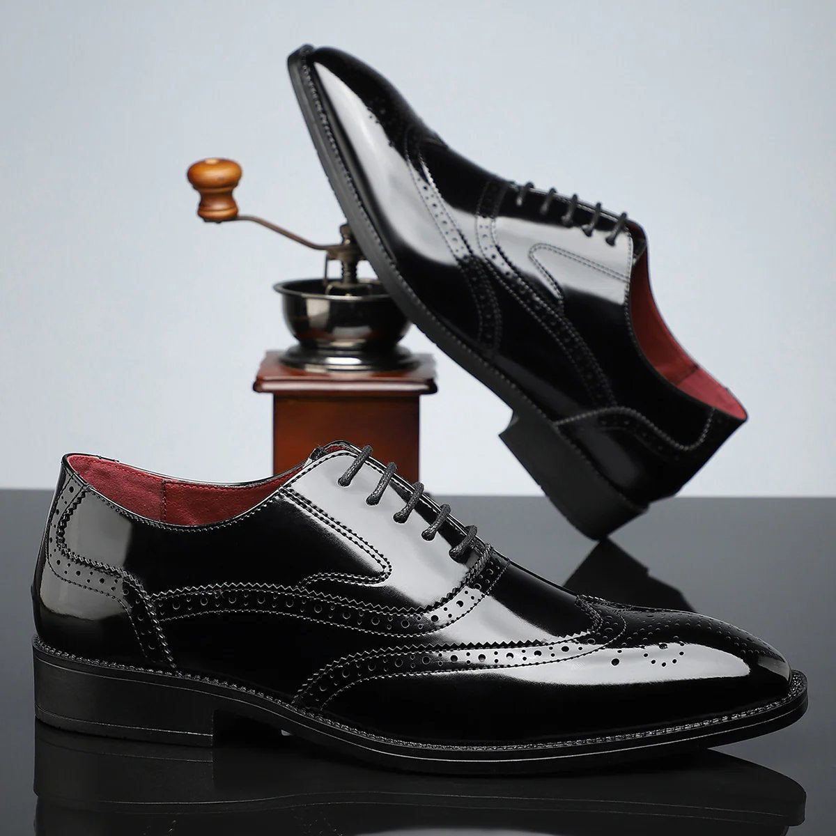 Leo™ | Premium Leather Brogue Oxford Dress Shoes