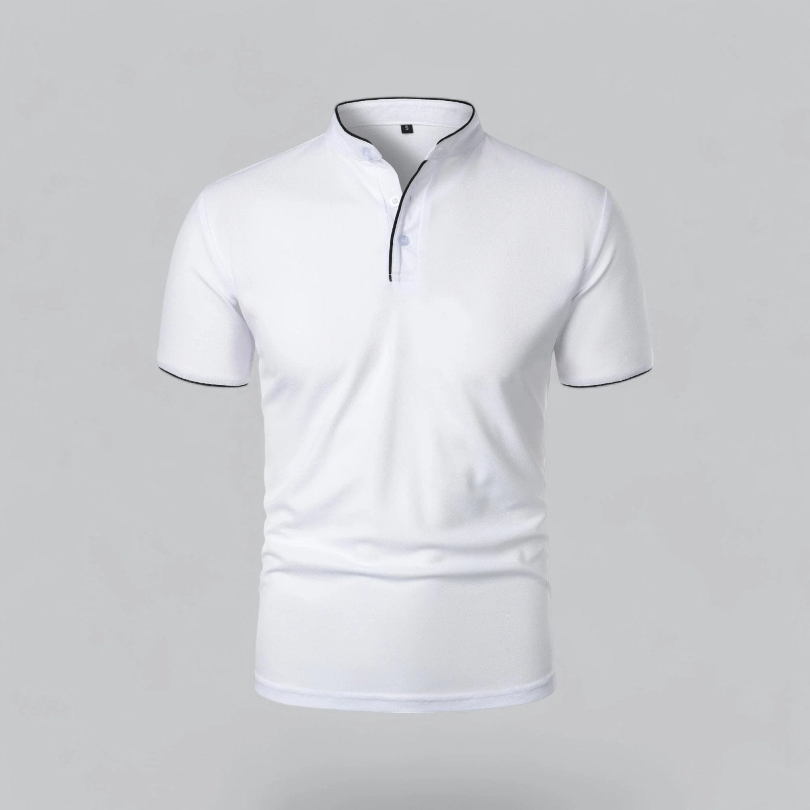 Everett™ | Collarless Cotton Polo Shirt