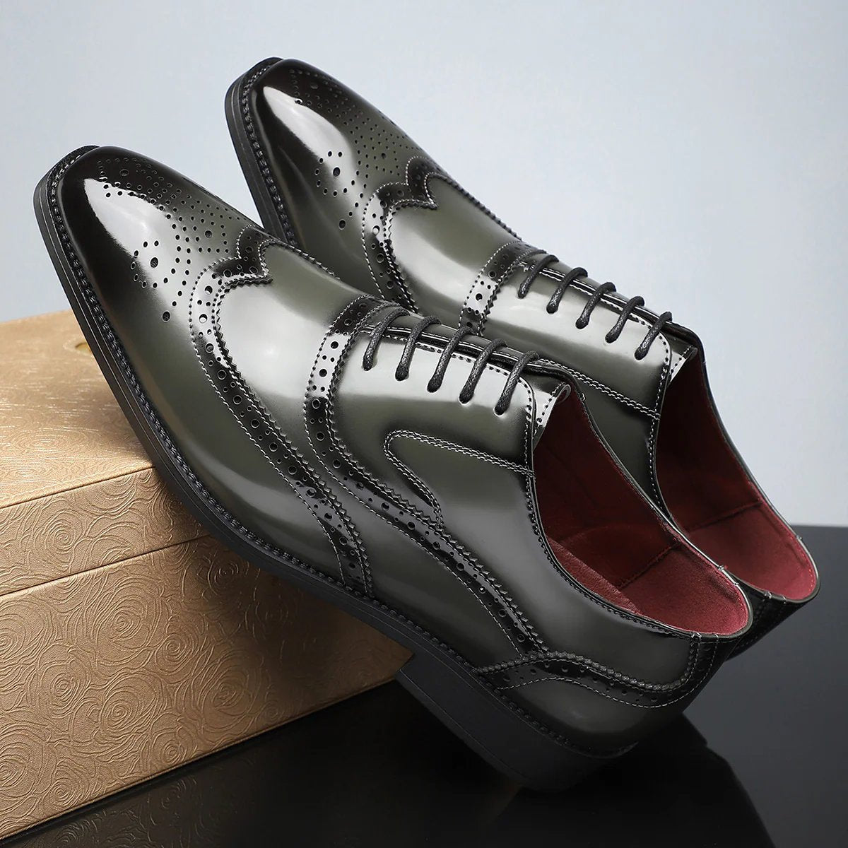 Whitman™ | Wingtip Brogue Dress Shoes | Patent Leather
