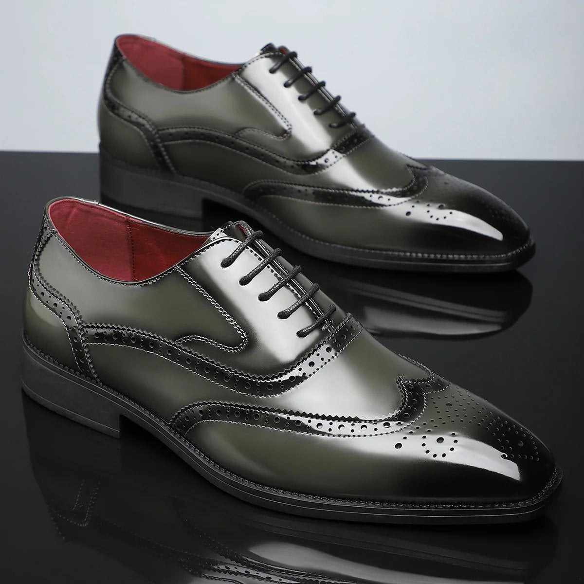 Leo™ | Premium Leather Brogue Oxford Dress Shoes