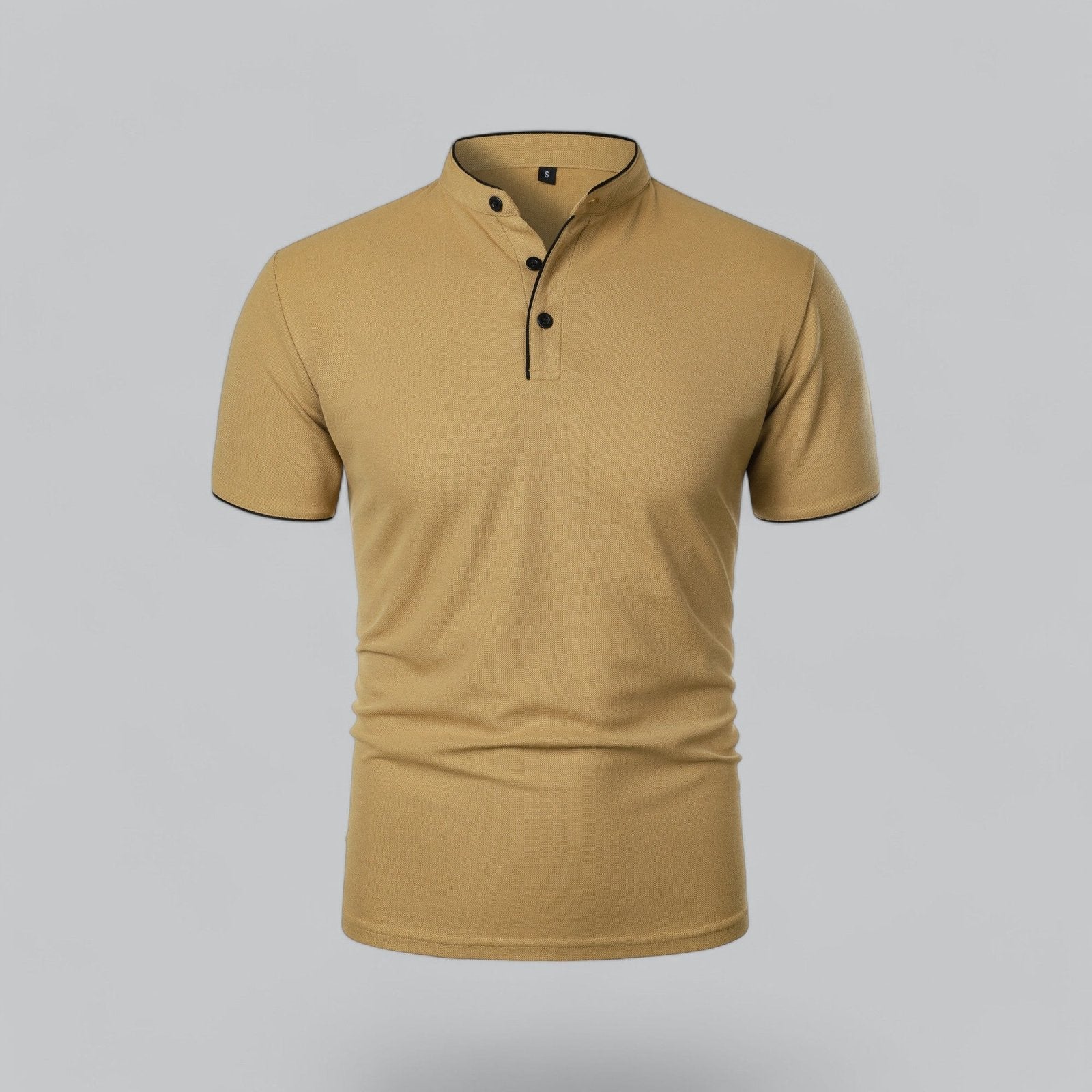 Everett™ | Collarless Cotton Polo Shirt
