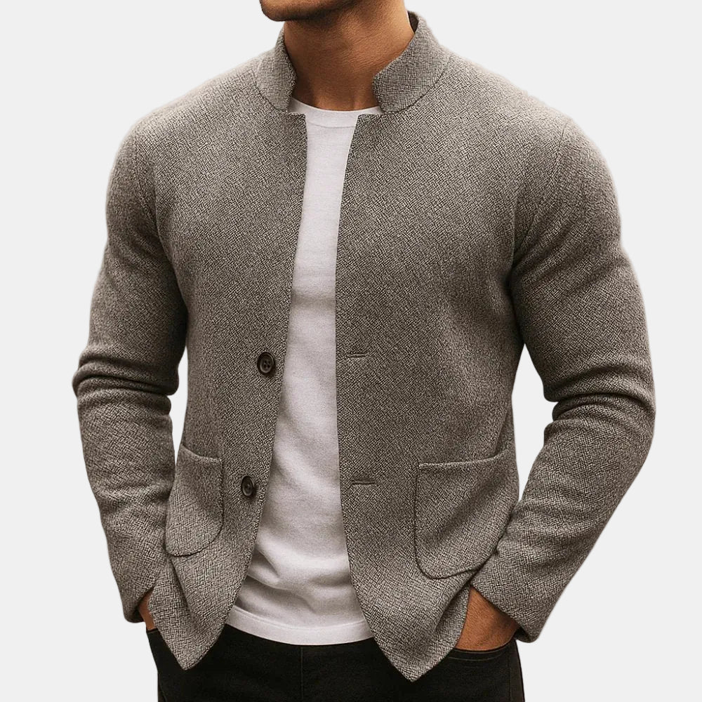 Atticus™ | Structured Knit Blazer with Soft Texture