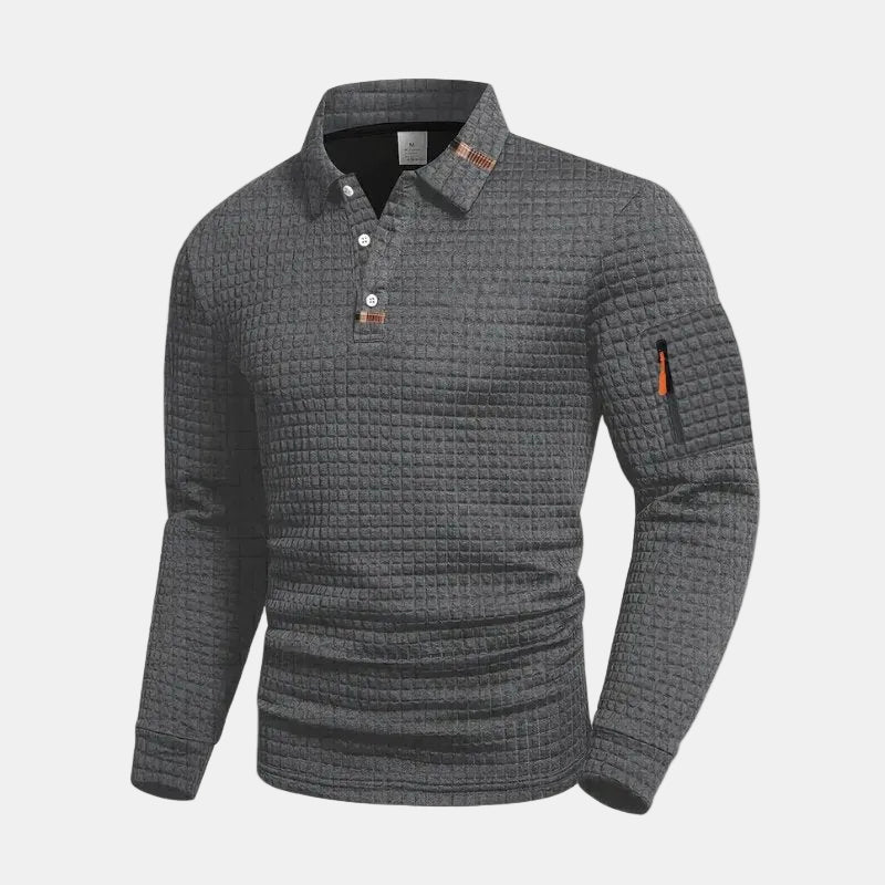 Oliver™ | Textured Long Sleeve Polo Shirt