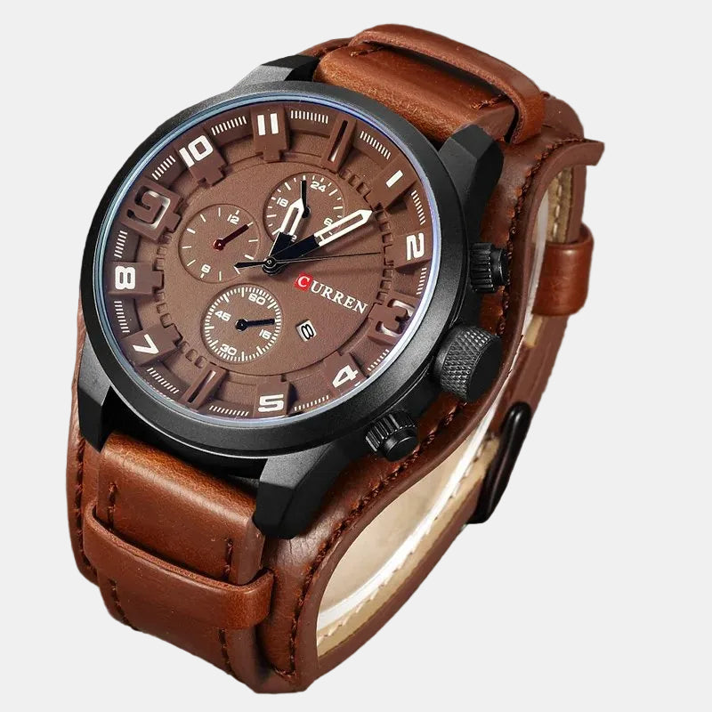 Winston™ | Chronograph Dial Watch with Leather Band