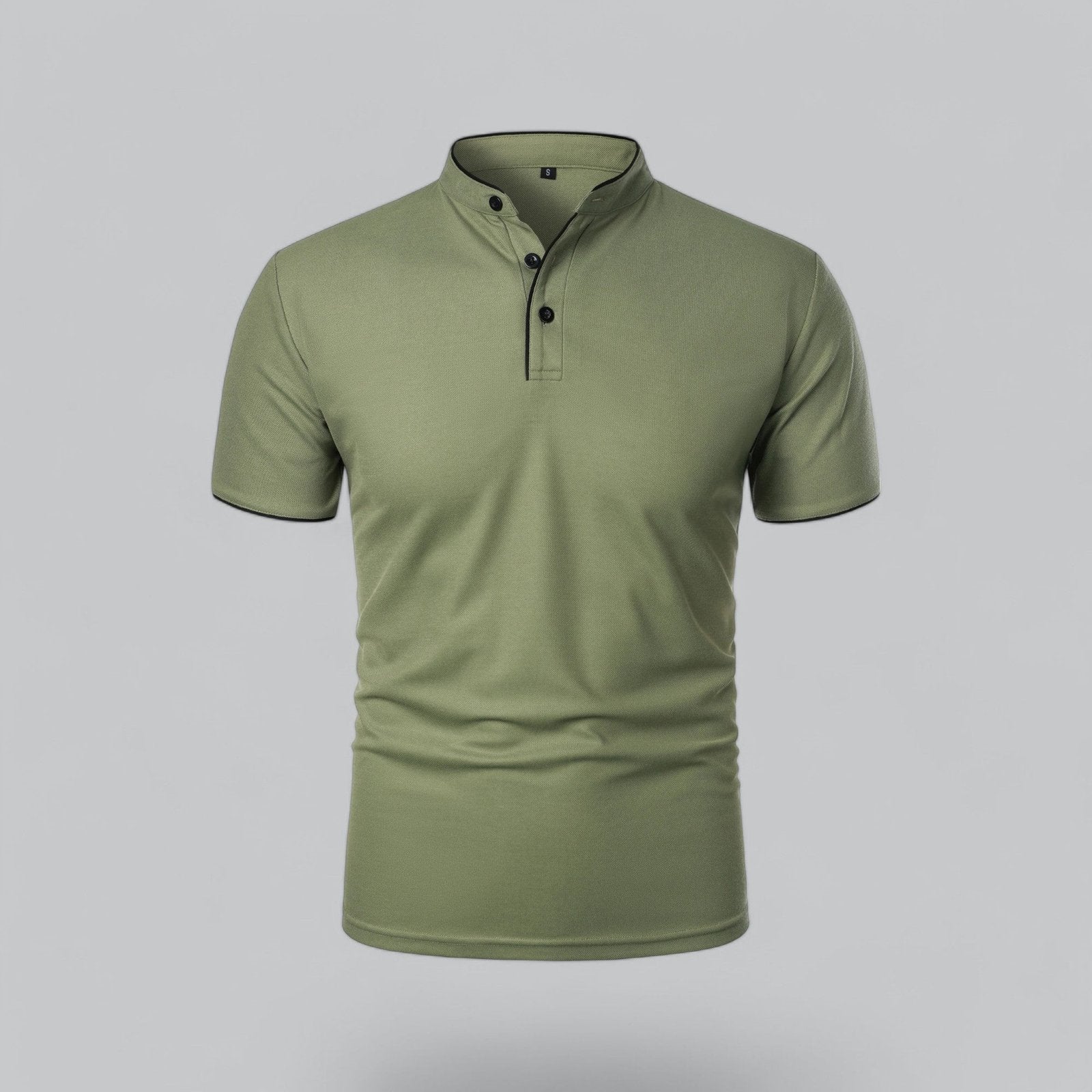 Everett™ | Collarless Cotton Polo Shirt