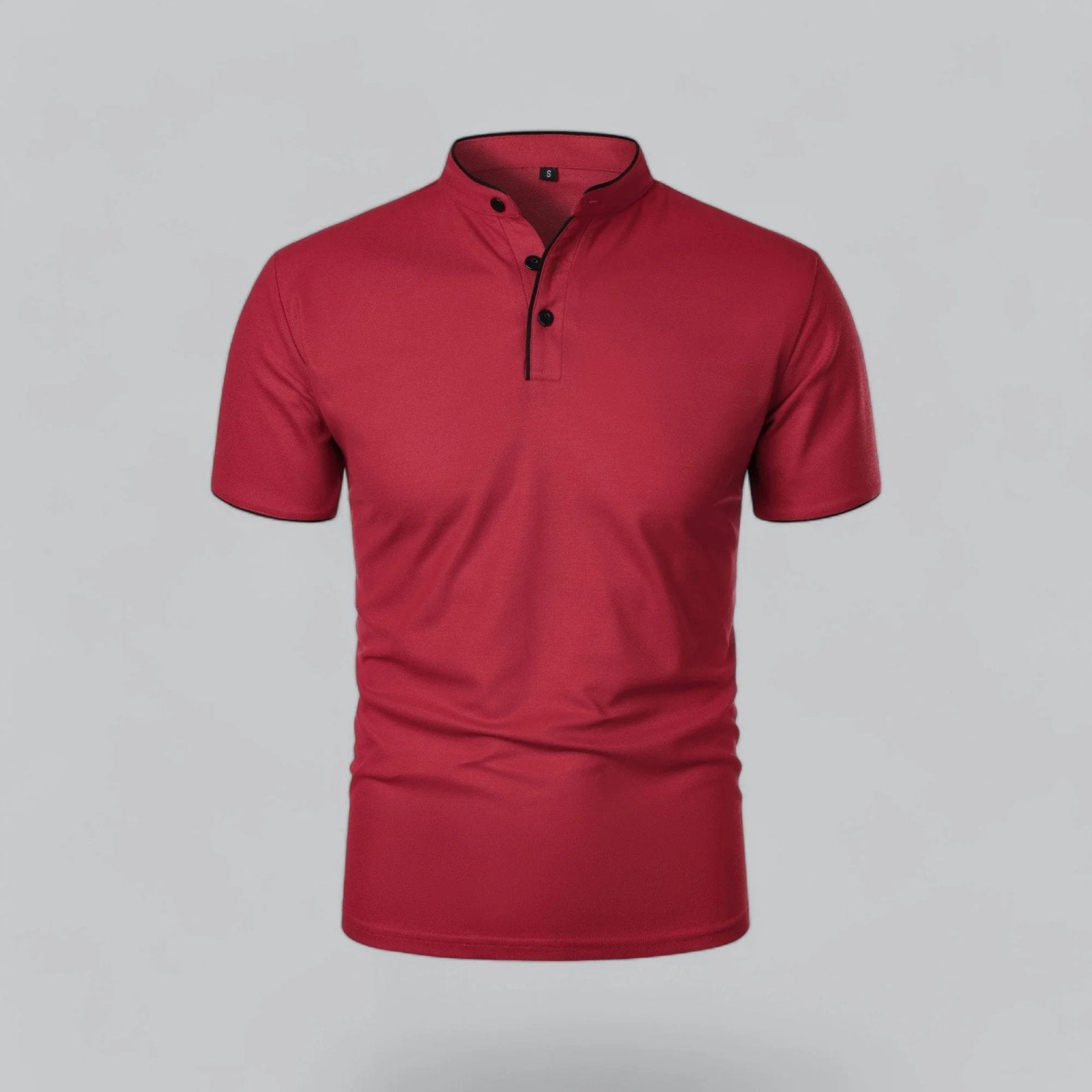 Everett™ | Collarless Cotton Polo Shirt