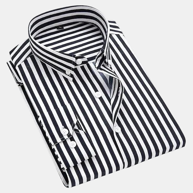 Montgomery™ | Cotton-Blend Striped Button-Down Shirt