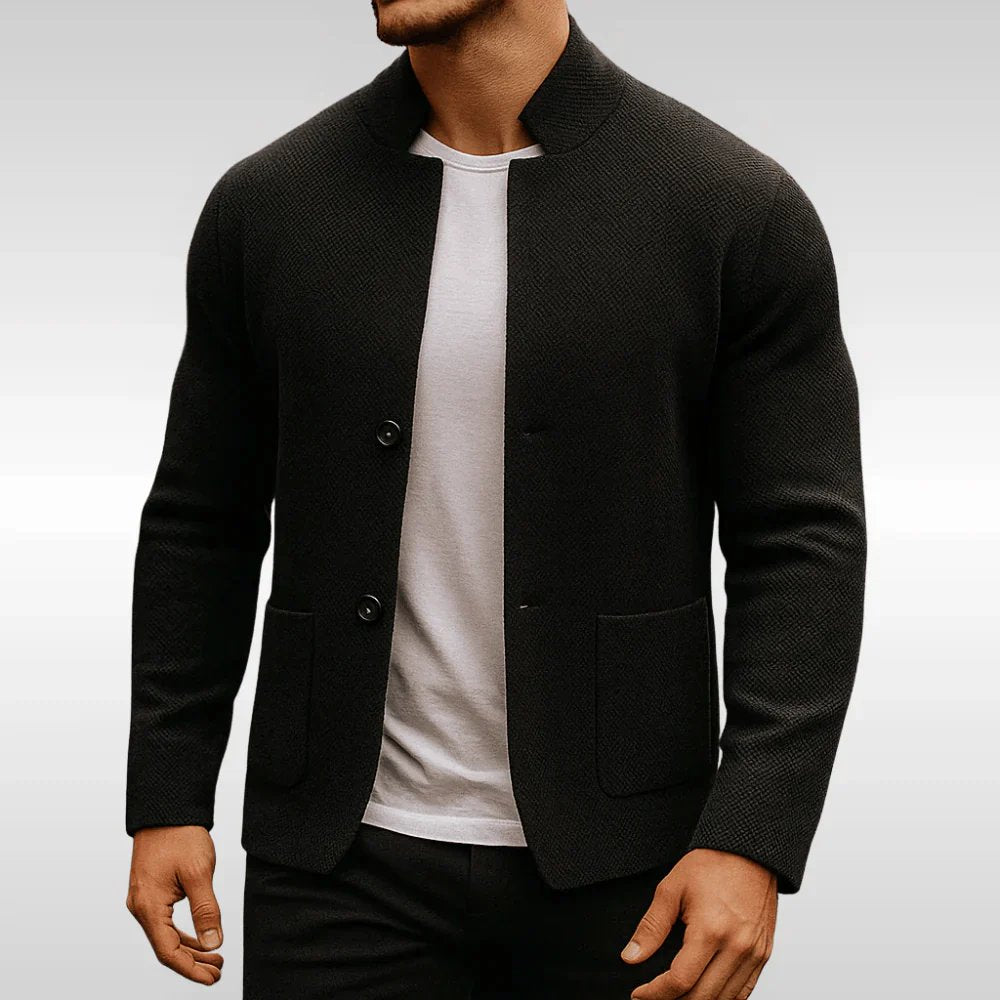 Atticus™ | Structured Knit Blazer with Soft Texture