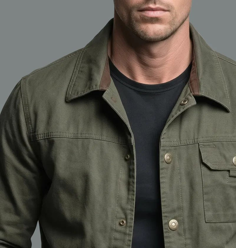 Griffin™ | Washed Cotton Structured Military Jacket
