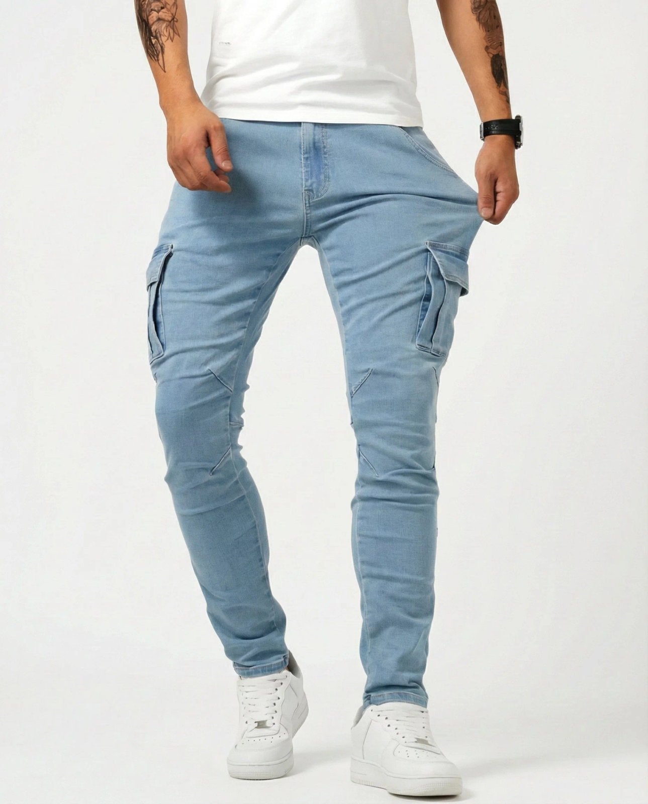 Jonathan™ | Stretch Cotton Cargo Pants with Elastic Waist