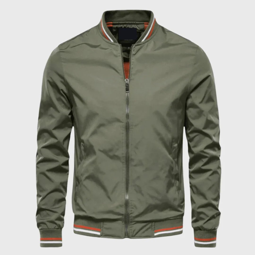 Timothy™ | Lightweight Zip-Front Bomber Jacket with Ribbed Cuffs
