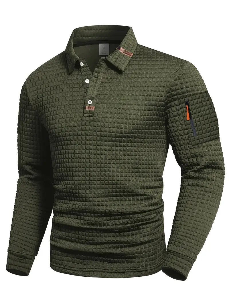 Oliver™ | Textured Long Sleeve Polo Shirt