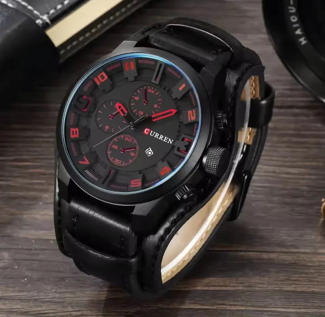 Winston™ | Chronograph Dial Watch with Leather Band
