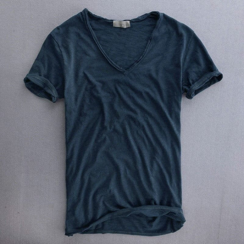 Caleb™ | Pre-Washed V-Neck Cotton Tee