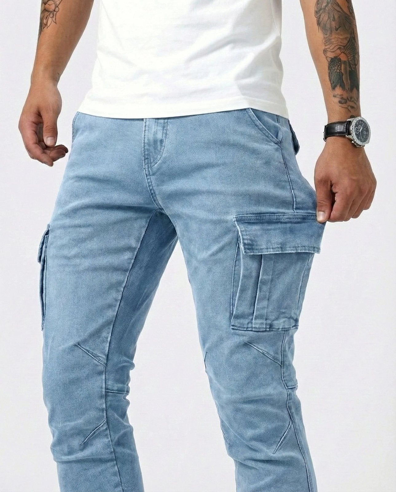 Jonathan™ | Stretch Cotton Cargo Pants with Elastic Waist