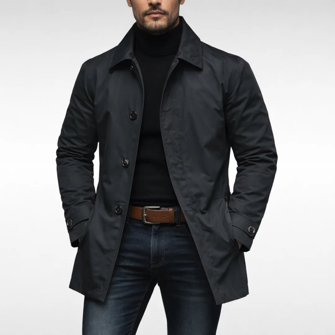 Cesar™ | Water-Resistant Wool-Blend Men's Coat