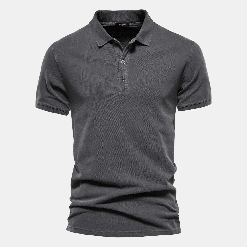 Edmund™ | Cotton Button-Collar Casual Polo Shirt