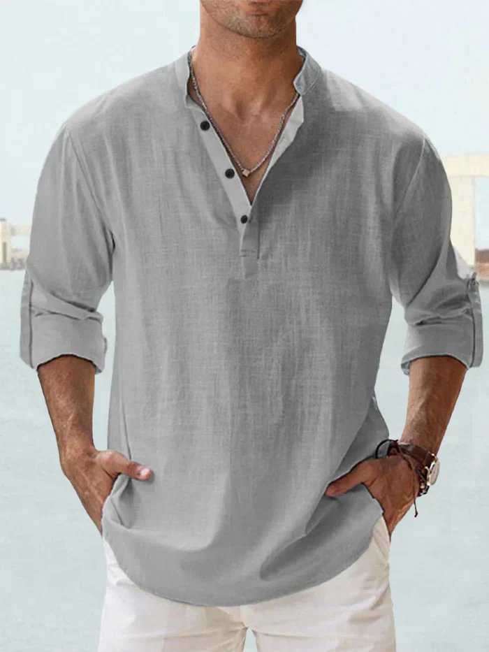 William™ | Breathable Linen Button-Front Shirt