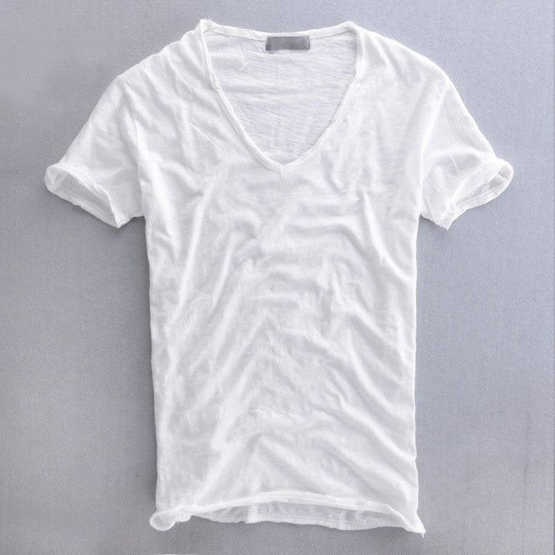 Caleb™ | Pre-Washed V-Neck Cotton Tee