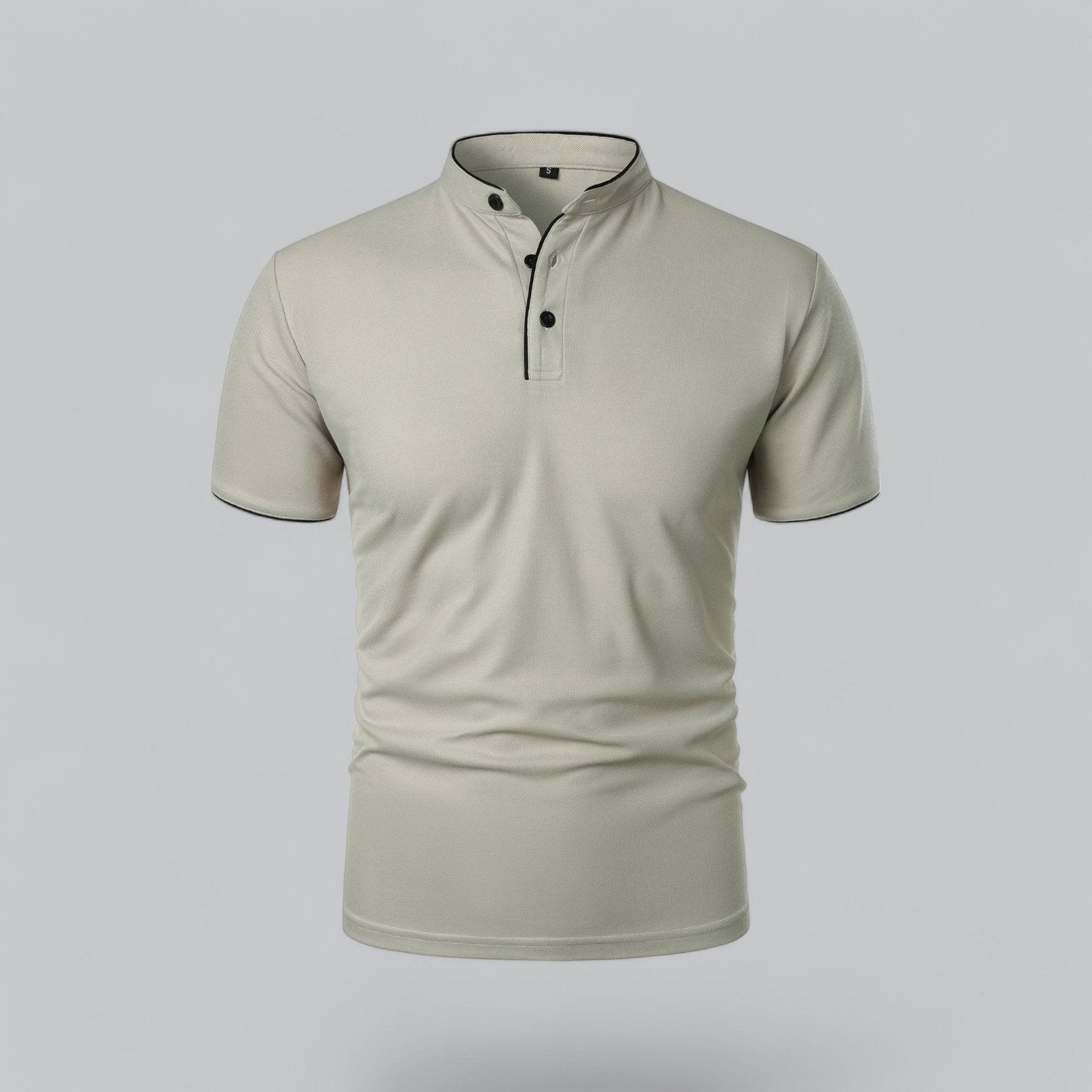 Everett™ | Collarless Cotton Polo Shirt